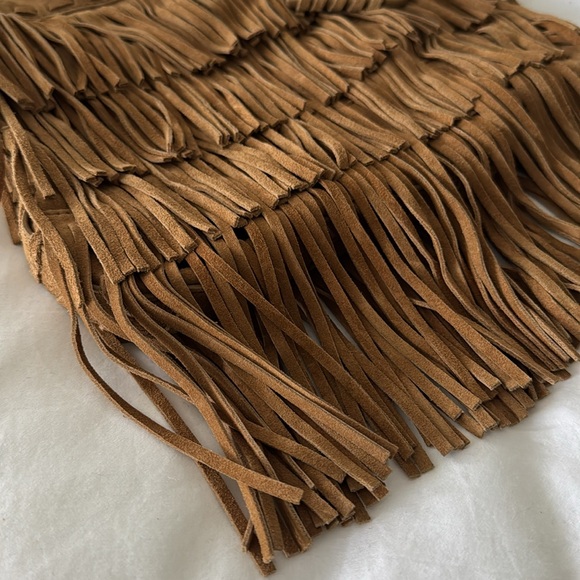Ralph Lauren Suede Cross Body Fringe Bag - Picture 6 of 14